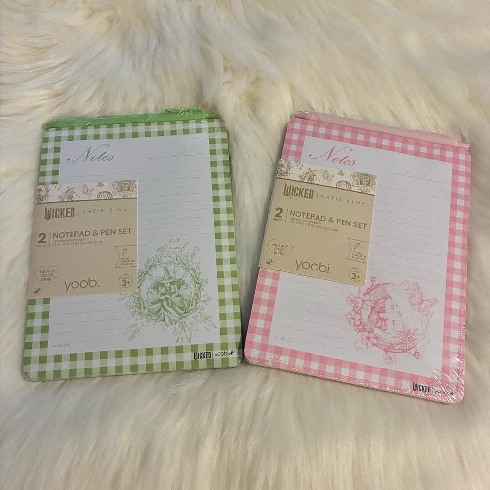 Wicked NotePad & Pen Set Bundle Glinda AND Elphaba Limited Edition NEW & SEALED